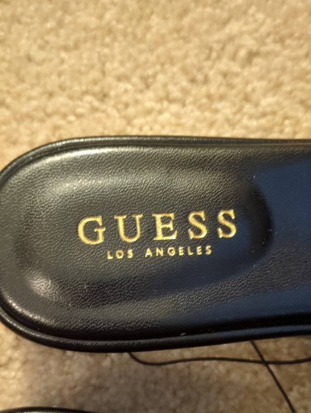 GUESS Black Crystal-Embellished Slide Mules - Picture 2 of 8